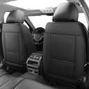 YIERTAI Full Coverage Universal Seat Covers Fit for Toyota Rav4 Honda Crosstour Hyundai Elantra Nissan Rogue Kia Soul Infiniti Chevy Mazda Lexus Acura RDX TSX Waterproof Leather 2PCS Black-Red