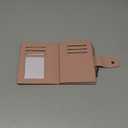 Airkit Small Wallet Women RFID Blocking Soft Leather Bifold Compact Card Holder Wallet for Women with Zipper Coin Pocket 4 ID Window (Light Pink)