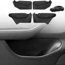 Door Side Organizer 4PCS Full-Cover for Tesla Model Y Juniper 2026, Custom Fit Door Pocket Storage Boxes, Anti-Slip Interior Accessories for Model Y Juniper, Easy to Install, Premium TPE Liner