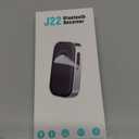 COMSOON Bluetooth Receiver for Car, Noise Cancelling 3.5mm AUX Bluetooth Car Adapter, Wireless Audio Receiver for Home Stereo/Wired Headphones, Hands-Free Call, 16H Battery Life - Black+Silver