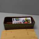 Succulent Pots - 12 Inch Large Succulent Planters with Drainage Tray, Window Sill Planter, Long Rectangle Ceramic Pots for Indoor Cactus Plants Shallow Bonsai Window Box for Home Garden Decor (Green)