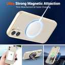 SUPFINE Magnetic for iPhone 16 Case with Screen Protector (Compatible with MagSafe) (Military Grade Drop Protection) Translucent Matte Shockproof with Anti-Fingerprint Phone Cover,Antique White