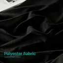 Vocander Wrap Around Black Twin Size Bed Skirt 14 Inch Drop, Elastic Dust Ruffle Easy to Put On, Solid Bedskirt Polyester Fabric Machine Washable Dryable and Ironable