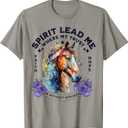 Spirit Lead Me Where My Trust Is Without Borders Christian T-Shirt, Large, Slate Grey 