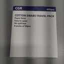 400pcs CGR Organic Cotton Swabs, 100% Cotton Double-Tipped, White Paper Sticks(compostable), Travel Pack(8 Pack of 50 Swabs Total) (400) (EXP DEC 2028)