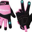 WORKPRO Safety Work Gloves, Mechanic Working Gloves for Men Women, Touch Screen, Terry Fabric, Non-Slip (Medium (Pack of 1), Pink)