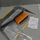 PHYEX 1-Pack 17" Heavy Duty Metal Dust Pan with Cleaning Brush Set