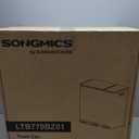 SONGMICS Kitchen Dual Trash Can, 13 + 5.3 Gallon (50 + 20 L) 2-Compartment Trash and Recycle Bin, Stainless Steel Garbage Can, Pedals, Soft-Close Lids, Inner Buckets, Black 