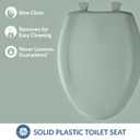 Bemis Classic Colors Slow Close Toilet Seat, Easy Clean Hinges and Durable Plastic Seat, Made in USA, Elongated, Seafoam