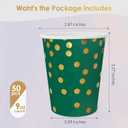 Dark Green and Gold Paper Cups Disposable 9 oz
Dark Green and Gold Disposable Cups,Paper Cups for Birthday Wedding Party Supplies(50 Pcs)