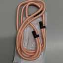 SSLOTSCASE for Phone Lanyard Crossbody with 2X TPU Clear Phone Tabs, Retractable Cellphone Lanyard, Premium Metal Buckles, Skin-Friendly, Universal Wrist Strap Leash for Women Men,Pink-Gold