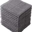 Glynniss Dishcloths Kitchen Highly Absorbent Dish Rags 100% Cotton Dish Cloths for Washing Dishes, Cleaning (12pcs Gray)
