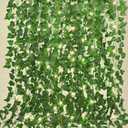 RECUTMS Artificial Ivy Vines 250 FT with 300 LED String Light Leaf Garland Fake Hanging Plants for Long Leaves Greenery Room Garden Office Wedding Wall Shower Patio Outdoor Indoor Decor (36 Pack)