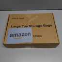 6 Colors Widen X-Large Storage Bags 12.69.256.9In with Labels, Reusable Clear PVC Board Game Storage, Travel Waterproof Organizer Bags with Zipper for Building Blocks, Puzzle, Stuffed Animals (Multicolor)