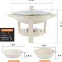 White Chafing Dishes for Buffet, [Game Changer Maifanite-Coated] Round Chafing Dish Buffet Set of 4Pack, Buffet Servers & Warmers, 5QT Food Warmers for Parties Wedding Birthday Catering Church Events
