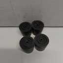 Top Glides Steel-Reinforced Walker, Commode, and Bath Bench Replacement Rubber Tips, Black, 1" (Pack of 4)