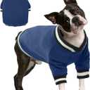 FUAMEY Dog Pullover SweatshirtDog Winter Sweaters Warm Dog Clothes Dog Vest Thick Puppy Pullover Soft Pet Fleece Sweater Cute Doggie Boy Girl Outfit for Small Medium Dogs Blue M (Medium(chest:25.2in))