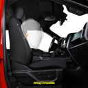 Ram Seat Covers, for 2011-2026 Dodge Ram 1500 2500 3500 Classic Crew Quab Mega Cab, for Flat Rear Seats Only, Napa Leather Seat Protector (Full Set, Black)