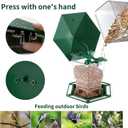 Jealoeur Bird Feeders for Outdoors Hanging Bird Feeder Wild Birds Seed, Green