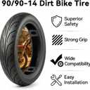 90/90-14 Street Tire 14 inch Scooter Tire Tubeless | for Pit Bike Dirt Bike Moped Scooter Sport Bike 110cc 125 150