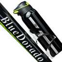 Stainless Steel Cycling Mug, Insulated Bike Water Bottle with Straw Lid & Flex Cap, BPA-Free, 18 Oz (Black)