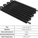5/16" Transmission Oil Cooler Kit, 8 Pass Ultra-Cool Tube and Fin Cooler Kit Universal Aluminium Alloy Black