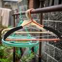 DOITOOL 10Pcs Velvet Hangers Shoulder Form Hanger Shoulder Pads Black Protectors 0.2 Inch Wide Non-Slip Shaper for Velvet Flocking s