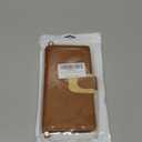 Oududianzi Leather Wallet Case for Samsung Galaxy Z Fold 7, PU Leather Flip Cover with Card Slots, Wrist Strap & Kickstand, Protective Phone Case, Brown