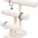 3 Tier Bracelet Holder,Bracelet Displays for Selling,Jewelry Display Stand for Bangles Necklaces Hair ties Scrunchies Watches (Beige)