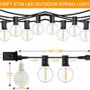 Outdoor LED String Lights with 100 Feet G40 Globe 52 Plastic Bulbs(2 Spare), Waterproof Hanging Light for Patio Backyard Porch Balcony Party Decoration