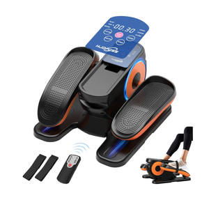 Under Desk Elliptical Machine, Ellipse Leg Exerciser as Seen on Tv for Seniors Adults with 12 Adjustable Speed, Quiet & Portable Seated Pedal Exerciser with Remote Control & Non-Slip Foot Straps