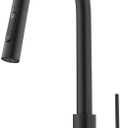 KRAUS Oletto Contemporary Pull-Down Single Handle Kitchen Faucet in Matte Black, KPF-3104MB