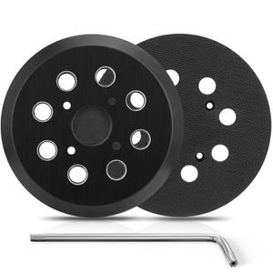 Sander Pad for Milwaukee, 2 Pack 5 Inch 8 Hole Orbital Sander Pad for Milwaukee 6021-21 6034-21 2648-20 2648-21 5" Random Orbit Sander Replacement Hook and Loop Backing Pad for Part Number 51-36-7100