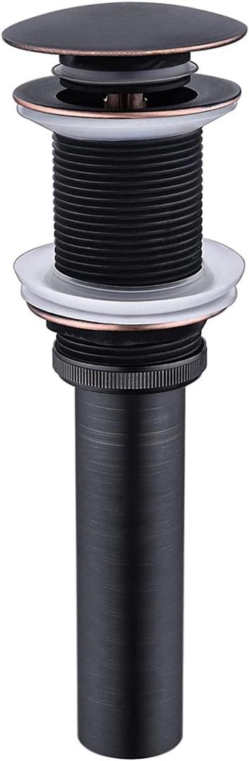 Bathroom Sink Drain Without Overflow - Big Cap for Standard 1 3/4" Drain Opening - Pop Up Vessel Sink Drain,Oil Rubbed Bronze
