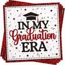 2026 Graduation Party Decorations, 50 Pack Cocktail Napkins for Congratulation Party Decor Supplies, Disposable Paper Napkins for College High School PhD Nurse Law School Graduations