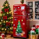 Christmas Fridge Magnets Stickers Christmas Refrigerator Magnetic Stickers Santa Claus Xmas Tree Fridge Decor
