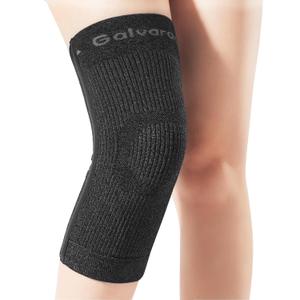 Galvaran Compression Knee Brace for Women & Men  Knee Support Sleeve for ACL, MCL, Meniscus Pain Relief, Joint Swelling & Injury Recovery | Skin-Friendly Anti-Slip Design | Daily Use & Sports (Medium, Black)
