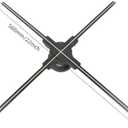 3D Hologram Fan, Hologram Fan Projector Screwless Led Lights with App and WiFi, Remote Control, HD LED 2000*1444PX Resolution for Bar, Shop, Halloween, Christmas, (22 "(WiFi+remote control+Bluetooth))