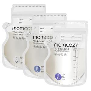 Momcozy Breastmilk Storage Bag, 8Oz, Temp-Sensing Color Change, 200 Count Milk Storage Bags Breastmilk with Pour Spout, Milk Bag with Self Standing for Breastfeeding, No Leak Presterilized for Freezer