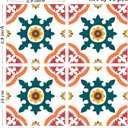 Spanish Portuguese Azulejo Style Peel and Stick Backsplash Tile Stickers Set of 16 pcs(3.9_10)
