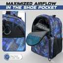 Soccer & Basketball Sports Bag with Ball Pump - Basketball Backpack with Separate Ball & Shoes Holder Compartment, Soccer Basketball Football & Volleyball Bag with Large Capacity (Blue)