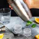 STOBAZA Cocktail Shaker Lid Replacement Set Plastic Splash-Proof Shaker Caps for Bar Use and Travel Drink Mixer Cup Covers with Secure Fit