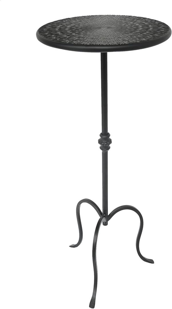 Metal Round Side Table, Modern Accent Small Drink Table, Coffee Martini Table for Small Spaces, Living Room, Bedroom, Corners