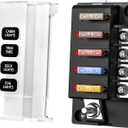 12V Fuse Block, 4 Circuits Waterproof Marine Fuse Panel Relay Box Kit with LED Indicator Damp-Proof Cover, ATO Blade Block for 12V/24V Automotive Marine Truck Car Boat RV