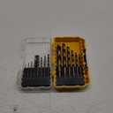 DEWALT Drill Bit Set, 3-Flats Shank, 14-Piece, 135 Degree Split Point, for Plastic, Wood and Metal (DWA1184)