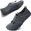 SEEKWAY Water Shoes Men Women Adult Quick-Dry Aqua Sock Barefoot for Beach Swim River Pool Lake Hiking Kayaking Surfing (1f-415 Dark Grey 35)