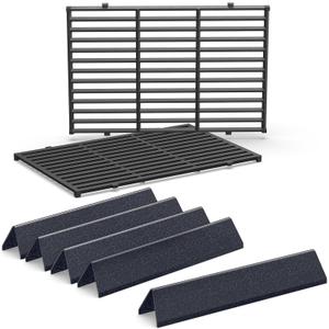 Grill Parts for Weber Spirit 300 and Spirit II 300 Series, 15.3" Flavorizer Bars & Grill Grates for Weber Spirit E-310 E-315 E-330 Series Grills with Front Control Knobs, Replace for Weber 7636 7638