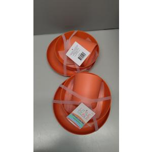 Little Table Dinnerware Set,Set Of 2 Orange