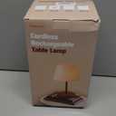 Cordless Touch Table Lamp, 4000mAh Rechargeable Small Desk Lamp with 3 Color Temperatures & Stepless Dimming, Portable LED Bedside Lamp for Bedroom, Living Room, Patio & Camping, Wood Grain