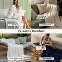 Bedsure Cooling Muslin Blanket Queen Size for Bed, Summer Gauze Blanket for Adults, 55% Rayon Derived from Bamboo & 45% Cotton, Breathable Lightweight Soft for Hot Sleepers, White, 90x90 Inches